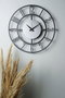 Wallity Reloj de pared decorativo en Negro y Plata